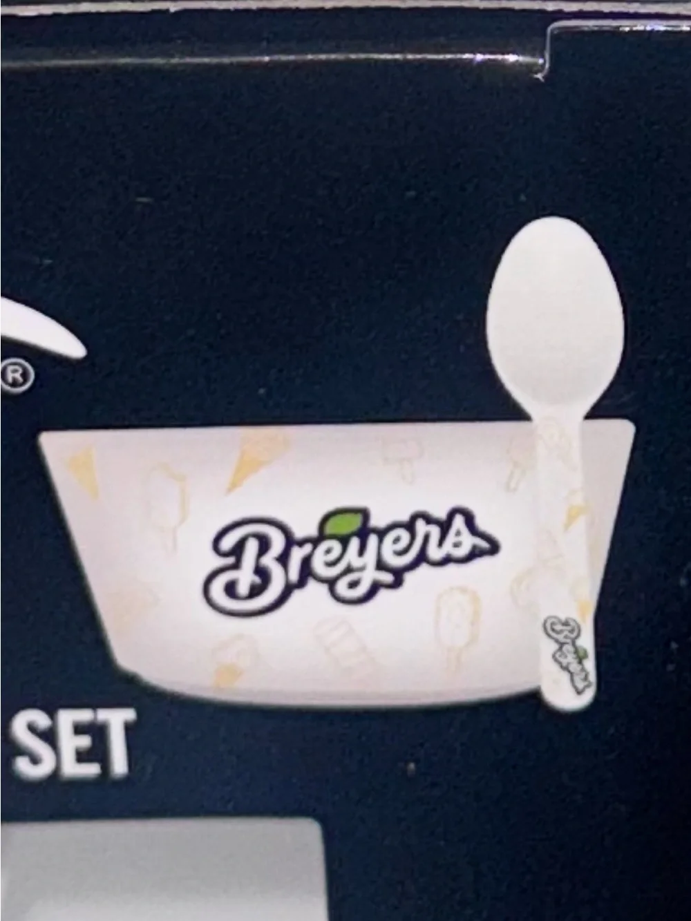 Breyer Pink and White Ice Cream Bowl & Spoon Party Set - Sprinkles